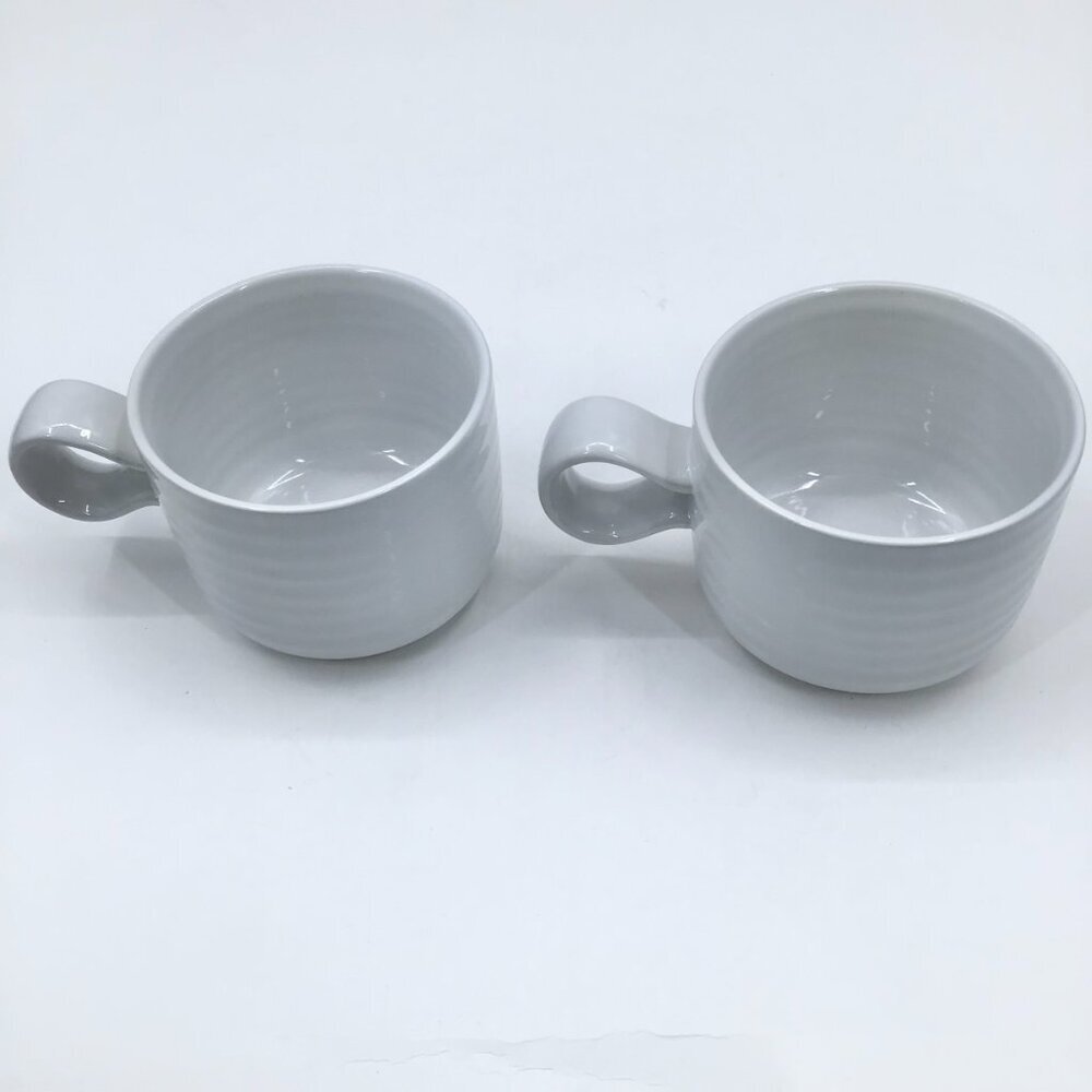 Crate &Barrel Black Dot Cappucino Coffee Mugs Camilla Engdahl Swedish Minimalist - Picture 6 of 9